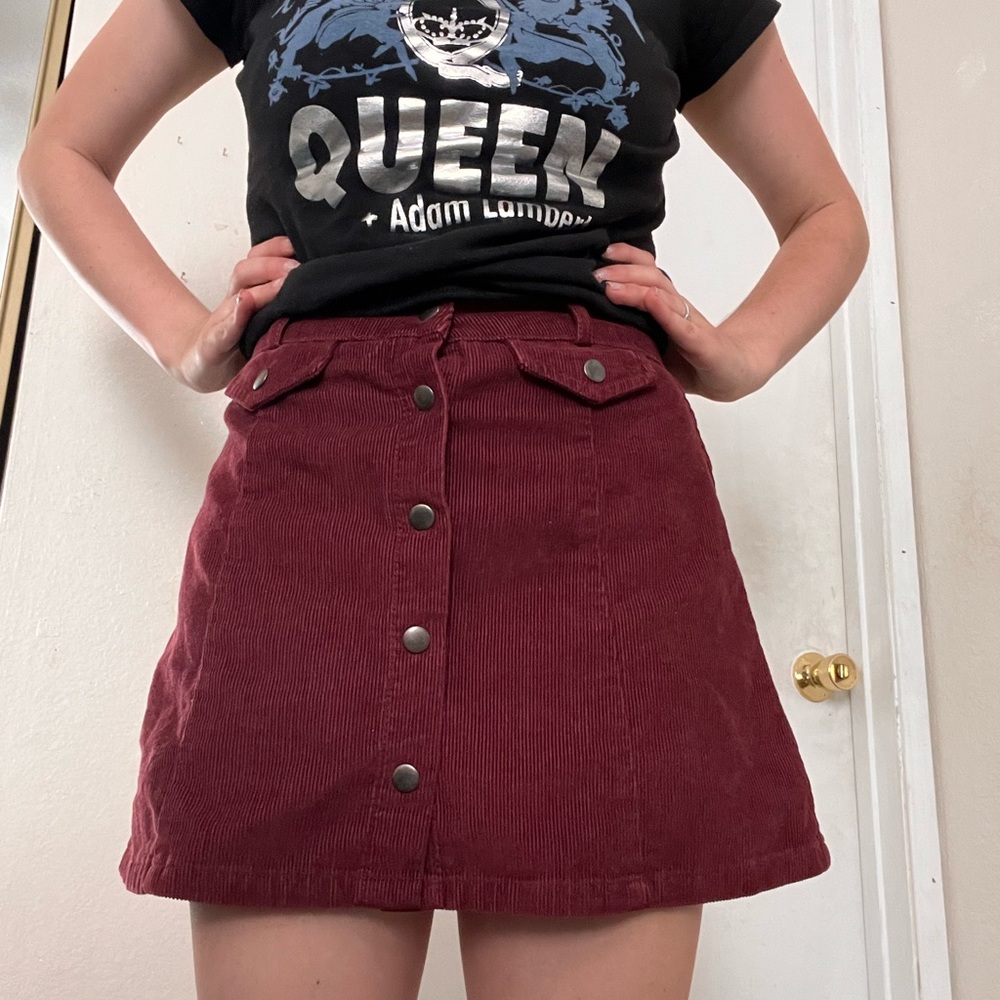 Women’s Urban Outfitters Size Small Corduroy Skirt Button Down
